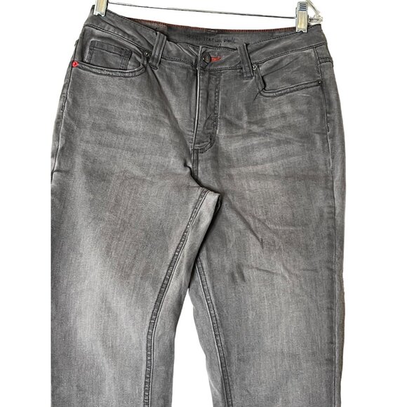 Peace Love World Women's Grey Straight Leg Jeans Size US-4 Cotton Blend Goth - Picture 2 of 10